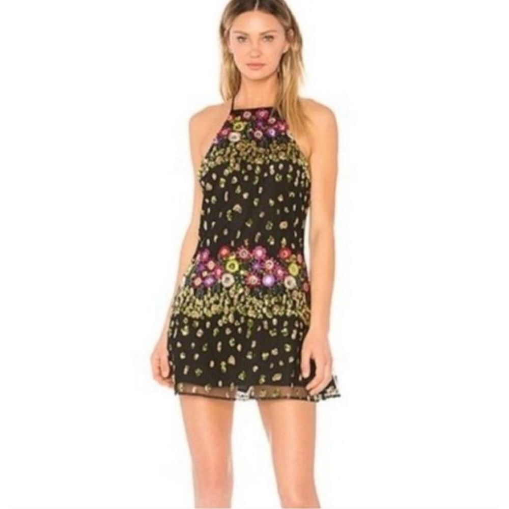 Lovers + Friends London Fields‎ Floral Sequin Mini Dress Size M